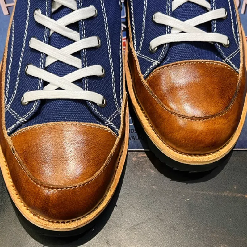 Vintage Leather Canvas Sneakers V0121