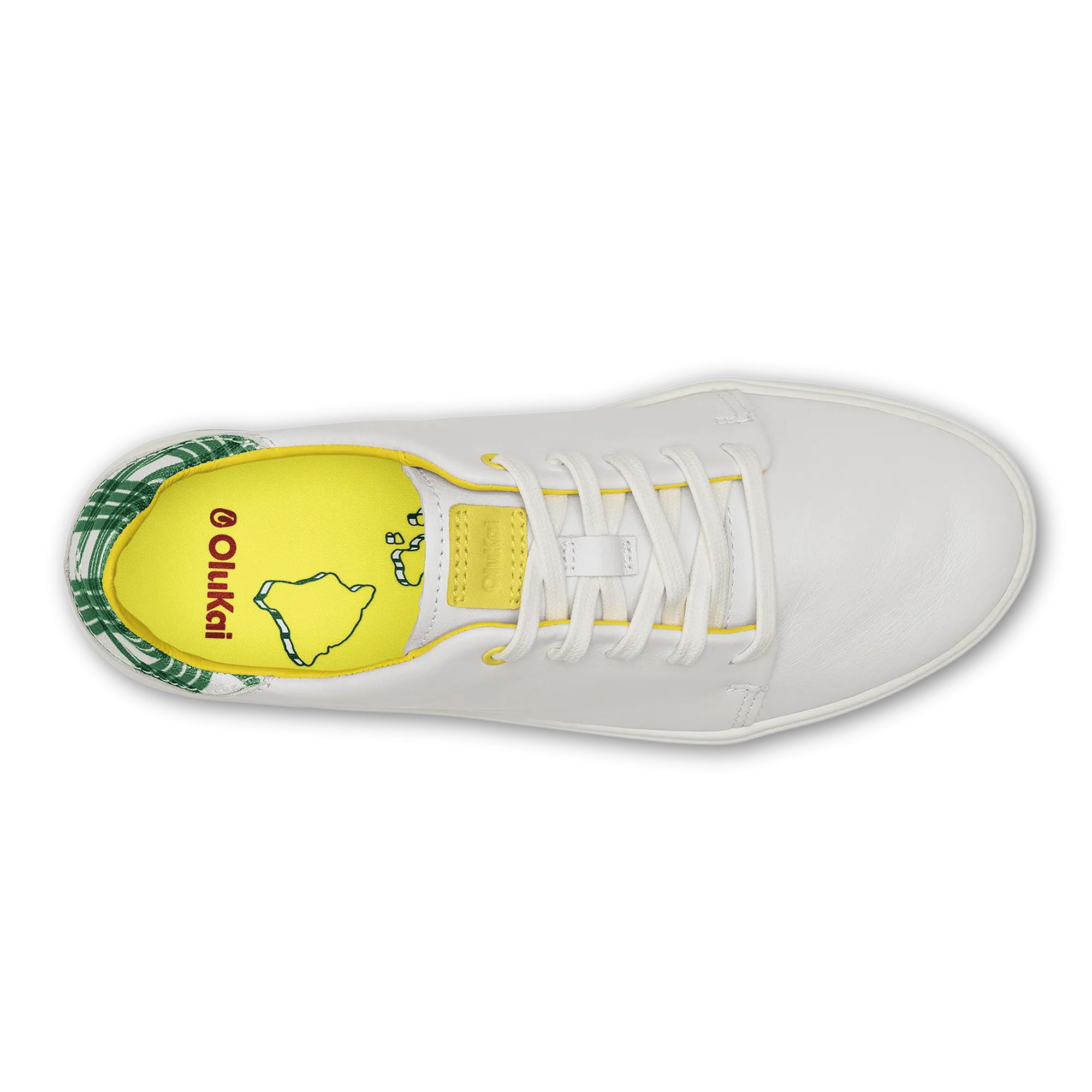 Wailea - Bright White / Medium Green