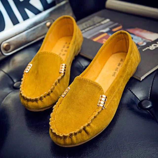Women Flats shoes Loafers Candy Color Slip Flats Shoes Ballet Comfortable Ladies mens cover pair