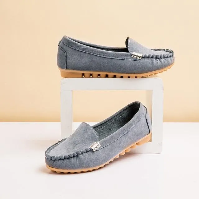 Women Flats shoes Loafers Candy Color Slip Flats Shoes Ballet Comfortable Ladies mens cover pair