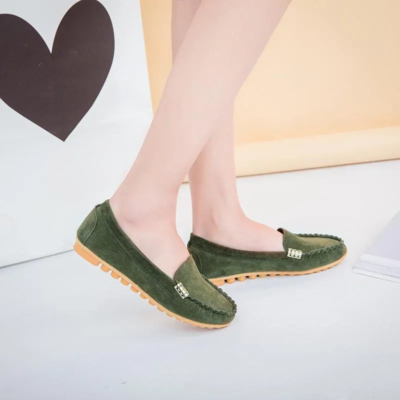 Women Flats shoes Loafers Candy Color Slip Flats Shoes Ballet Comfortable Ladies mens cover pair