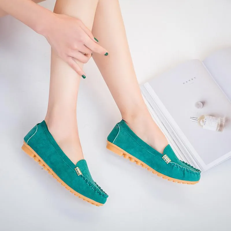 Women Flats shoes Loafers Candy Color Slip Flats Shoes Ballet Comfortable Ladies mens cover pair
