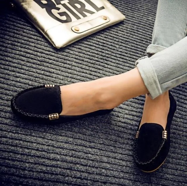 Women Flats shoes Loafers Candy Color Slip Flats Shoes Ballet Comfortable Ladies mens cover pair