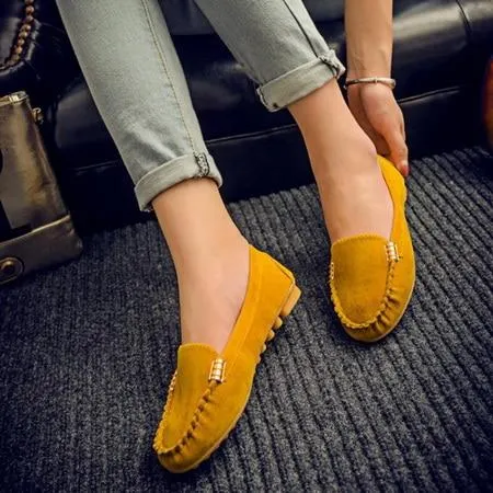 Women Flats shoes Loafers Candy Color Slip Flats Shoes Ballet Comfortable Ladies mens cover pair
