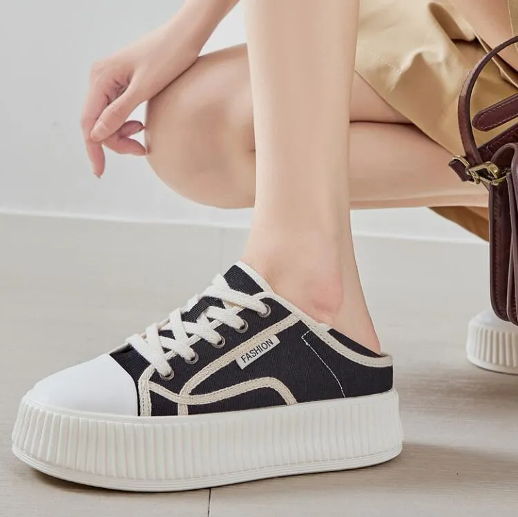 Women's Canvas Thicksole Casual Shoes TS183