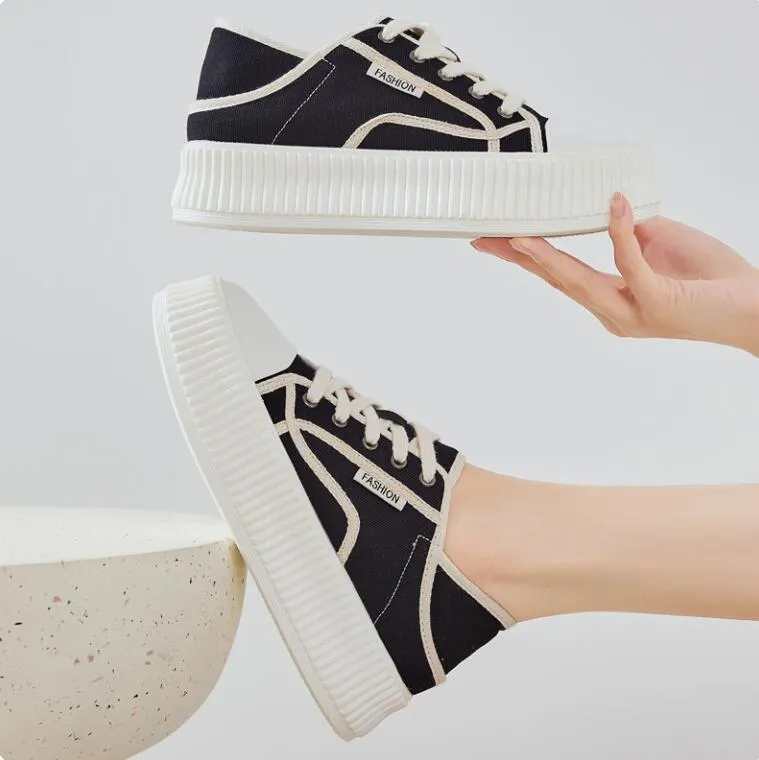 Women's Canvas Thicksole Casual Shoes TS183
