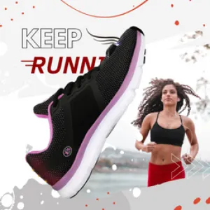 Women's Night Runner Shoes With Built-in Safety Lights