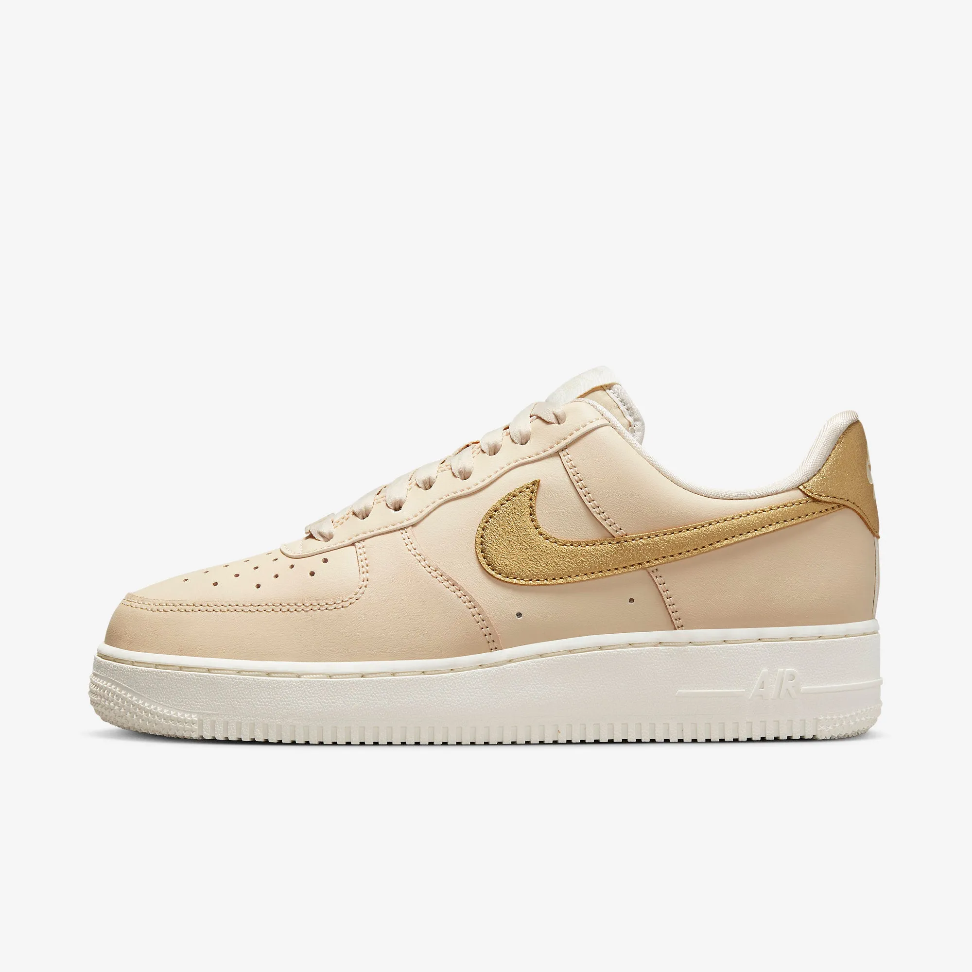 Women's Nike Air Force 1 '07 Essential (Sanddrift/Metallic Gold/White)(DQ7569-102)