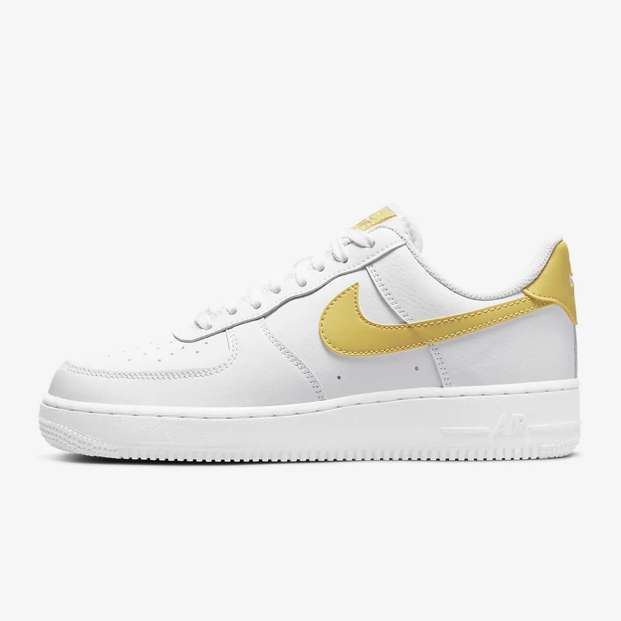Women's Nike Air Force 1 '07 "Saturn Gold" (White/Saturn Gold)(315115-170)
