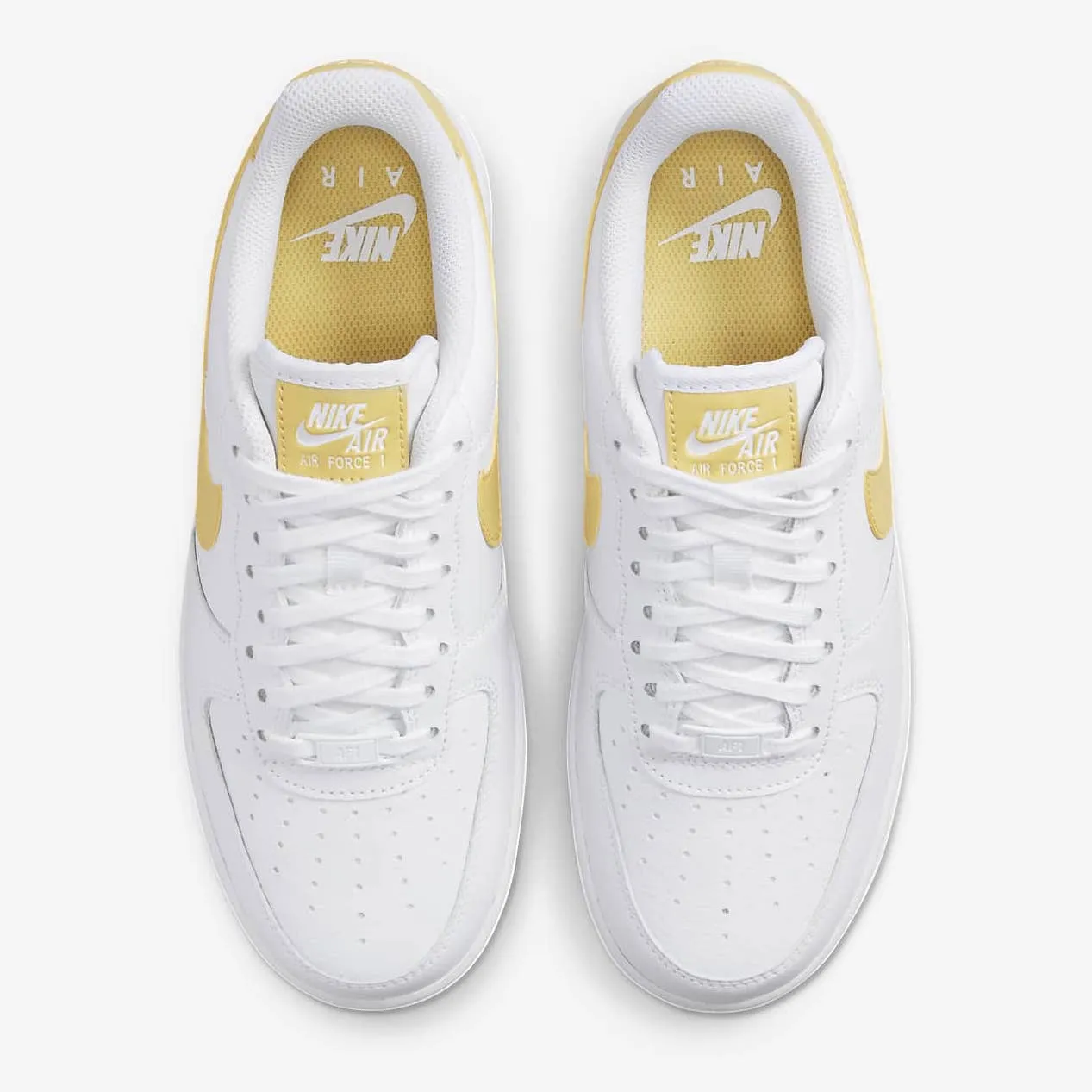 Women's Nike Air Force 1 '07 "Saturn Gold" (White/Saturn Gold)(315115-170)