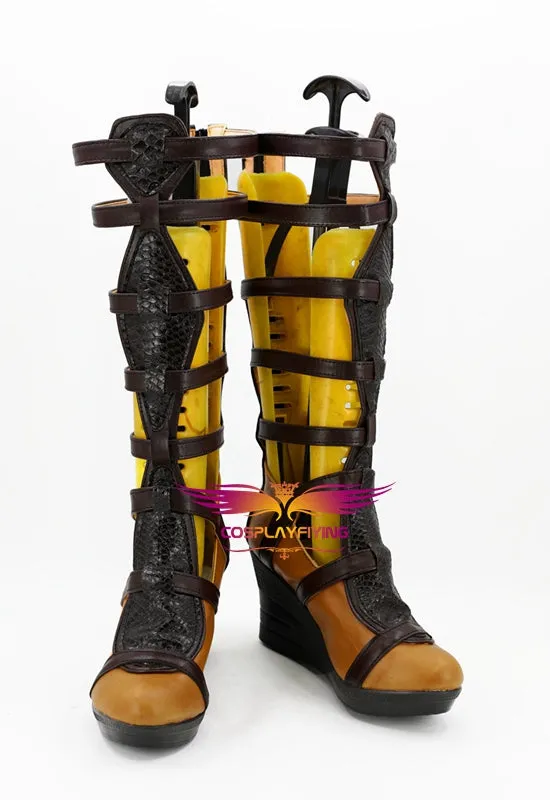 Wonder Woman Diana Prince Cosplay Shoes Boots Custom Made for Adult Men and Women