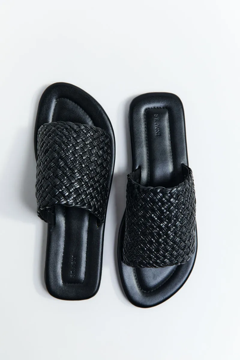 Woven Minimal Slide - Black