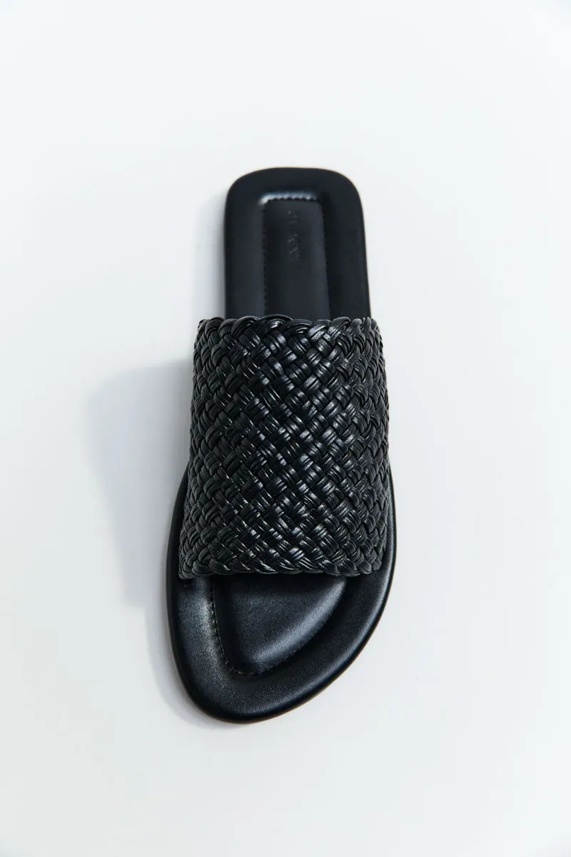 Woven Minimal Slide - Black